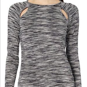 Obey Charlie Fitted Long Sleeve Cutout Tee NWT